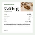 Mehrkorn-Cracker in Folie, 6 Stück, Protein voedingswaarde