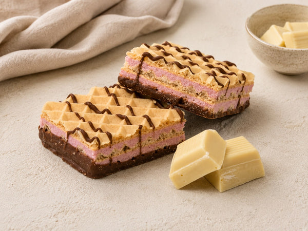 Proteïne Wafel Framboos Witte Chocolade
