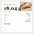 Kaas snack voedingswaarde